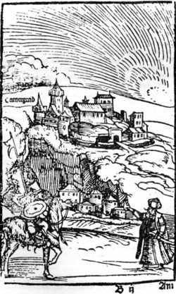 Kamengrad fortress in 14th century.png