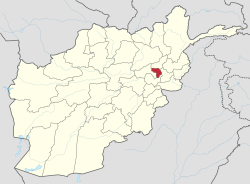 Карта Афганистана с выделенной Каписой 