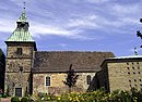 Kirche (Bauwerk). (Baudenkmalgruppe: Kirche St. Dionysius Pfarrweg)