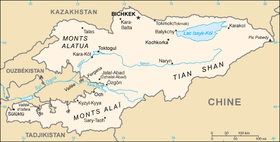 mapa: Geografie Kyrgyzstánu