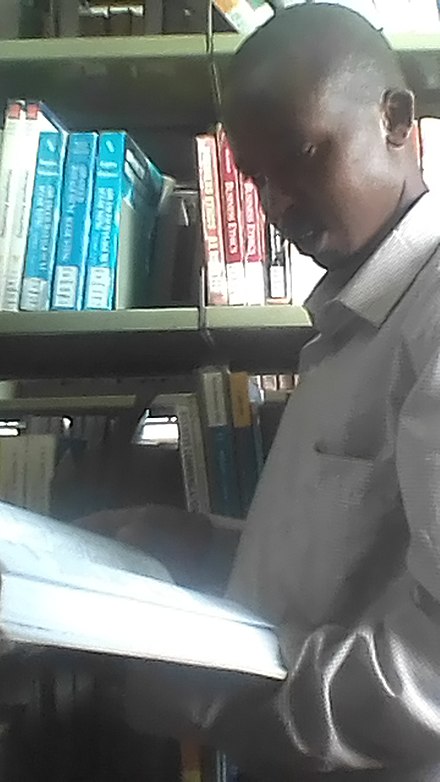A patron in a library
