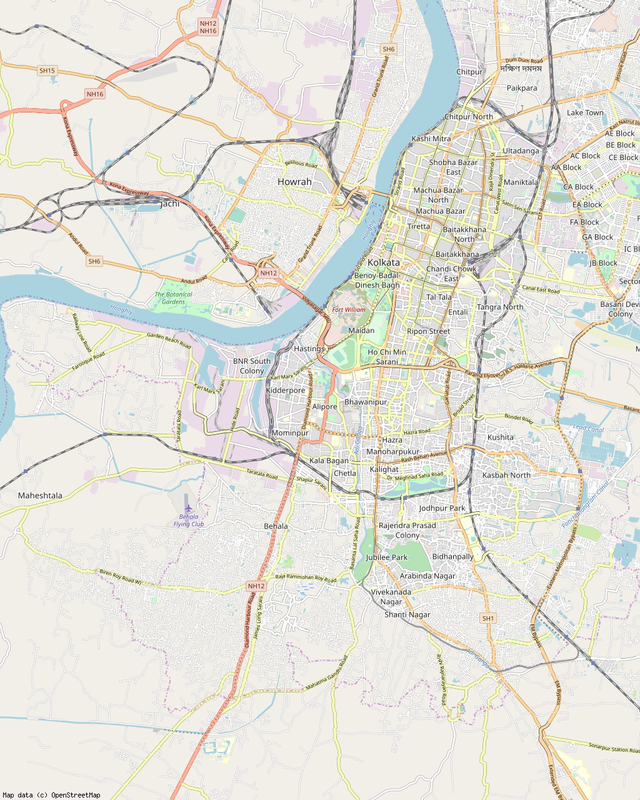 Road Map Of Kolkata File:kolkata Street Map.png - Wikimedia Commons