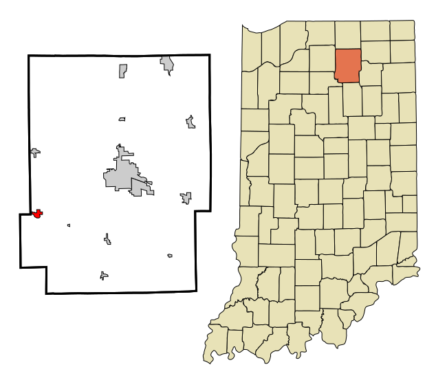 File:Kosciusko County Indiana Incorporated and Unincorporated areas Mentone Highlighted.svg