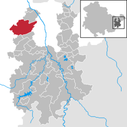 Läget för kommunen Kraftsdorf i Landkreis Greiz
