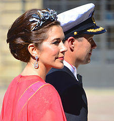 The 'midnight tiara' was made in 2009. Worn by crown princess Mary of Denmark.