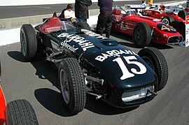 1955 Kurtis 500B Championship Car driven by Jimmy Davies to third place in the 1955 Indianapolis 500 Kurtis500B Jimmy Davies.jpg