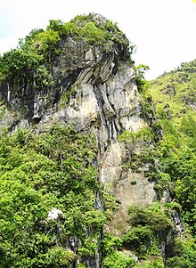 Batu Gantung (Hanging stone) in Lake Toba