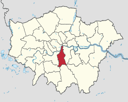 Lambeth shown within Greater London