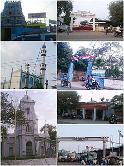 Skyline of Manapparai, India.