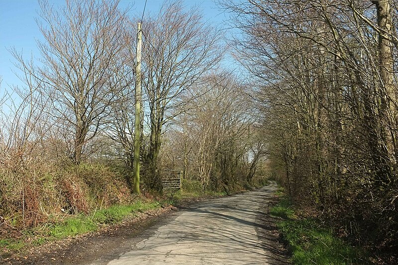 File:Lane to Honeycroft Cross - geograph.org.uk - 5032949.jpg