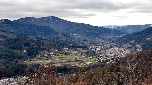 Le Cheylard depuis Saint-Cierge-sous-le-Cheylard.