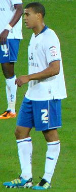 Peltier playing for Leicester City during the 2010-11 season, during which he made 47 appearances Lee Peltier.jpg