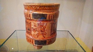 Urna Lenca del periodo clásico en el Museo nacional de arqueología de Comayagua.