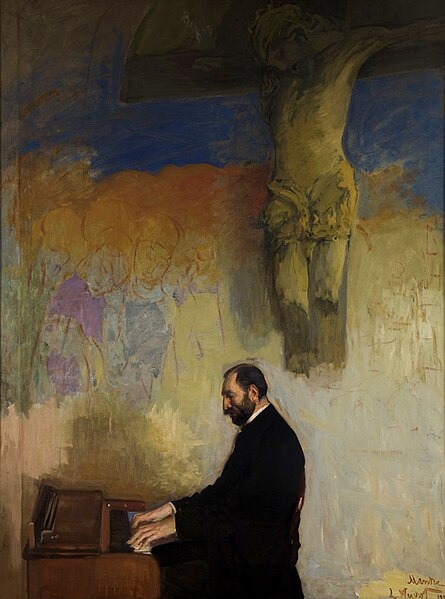 File:Leon Wyczółkowski - Portret Feliksa Jasieńskiego przy organach 1902.jpg