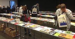 Service de librairie lors d'un congrès (Reykjavik - 2013).