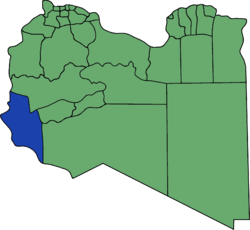 استان غات در نقشه سابق لیبی
