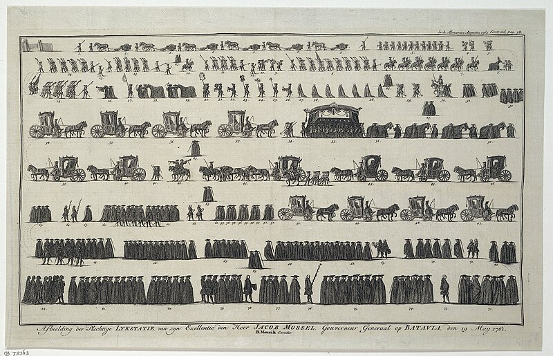 File:Lijkstatie van Jacob Mossel, Governeur-Generaal te Batavia, 1761 Afbeelding der Plechtige Lykstatie van zyn Excellentie den Heer Jacob Mossel, Gouverneur Generaal op Batavia, den 19 May 1761 (titel op object), RP-P-OB-75.363.jpg