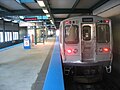 Linden Station on the CTA Purple Line, Wilmette, Illinois.