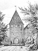 The Mølleporten town gate in the 19th century