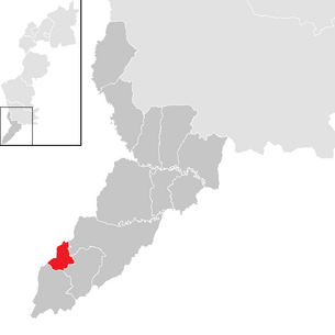 Lage der Gemeinde Mühlgraben (Burgenland) im Bezirk Jennersdorf (anklickbare Karte)