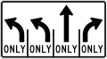 R3-H8db Lane Use Control Sign (L-L-T-R)