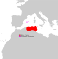 Macroprotodon mauritanicus range Map.png