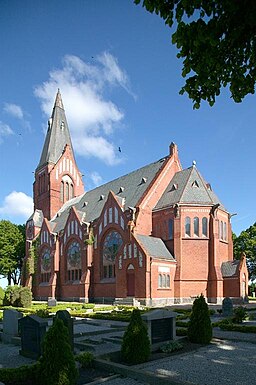 Maglarps nya kyrka i juni 2005, två år före rivningen 2007