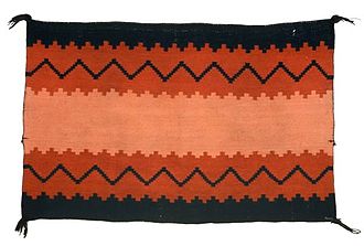 Navajo woman's fancy manta, wool, ca. 1850-1865, collection of the Arizona State Museum Manta 1860.jpg