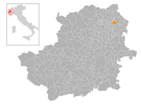 Localización de Pavone Canavese