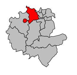 Cantone di Montbéliard-Ovest – Mappa