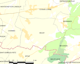Mapa obce Biozat