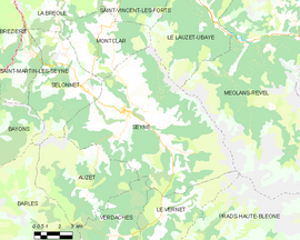 Mapa obce Seyne