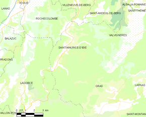 Poziția localității Saint-Maurice-d'Ibie