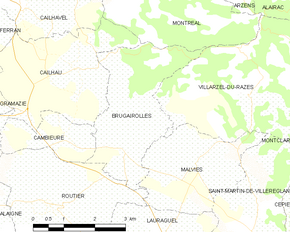 Poziția localității Brugairolles
