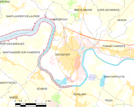 Mapa obce Rochefort