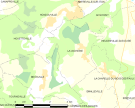 Mapa obce La Vacherie