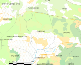 Clarensac - Localizazion