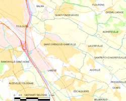Kart over Saint-Orens-de-Gameville