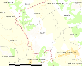 Mapa obce Haget