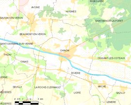 Mapa obce Chinon