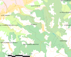 Mapa obce Planfoy
