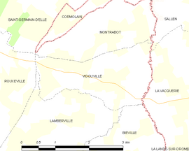 Mapa obce Vidouville