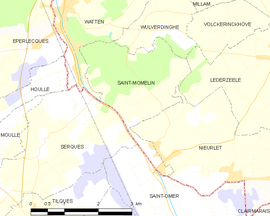 Mapa obce Saint-Momelin