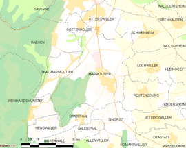 Mapa obce Marmoutier