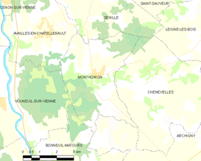 Poziția localității Monthoiron