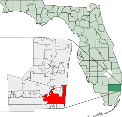 Locatie van Hollywood, Florida