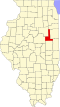 State map highlighting Ford County