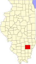 Map of Illinois highlighting Wayne County.svg