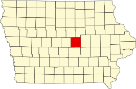 Locatie van Marshall County in Iowa