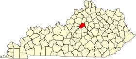 Localização do Condado de Anderson Condado de Anderson